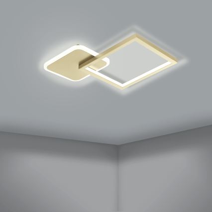Eglo - LED Dimmable ceiling light LED/15W/230V gold + remote control