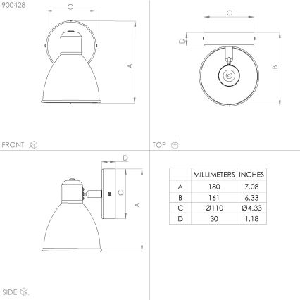 Eglo - LED Bathroom wall light 1xGU10/3W/230V IP44