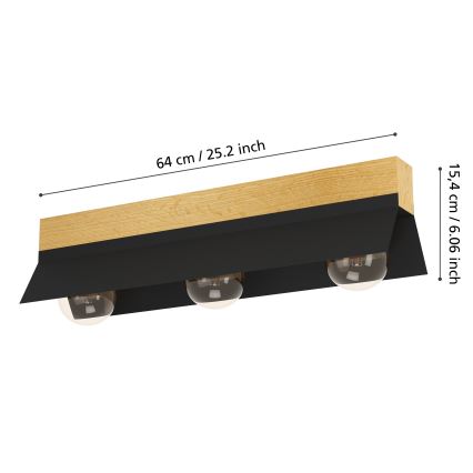 Eglo - Ceiling light 3xE27/40W/230V