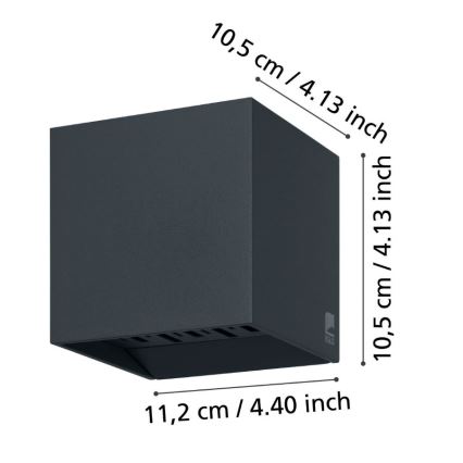 Eglo - LED Outdoor wall light 2xLED/3,3W/230V IP54
