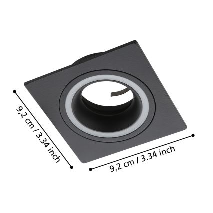 Eglo - Recessed light 1xGU10/35W/230V anthracite
