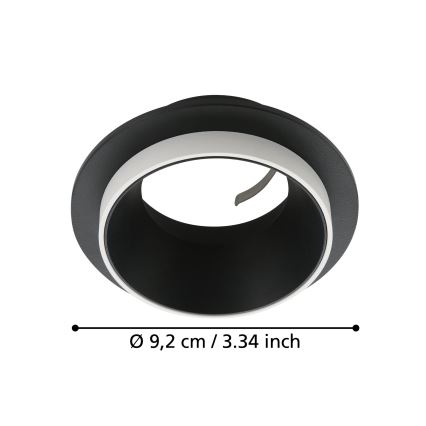 Eglo - Recessed light 1xGU10/35W/230V black
