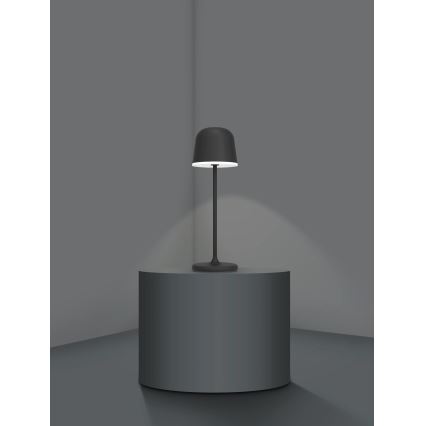 Eglo - LED Dimmable outdoor rechargeable lamp LED/2,2W/5V 1800 mAh black IP54