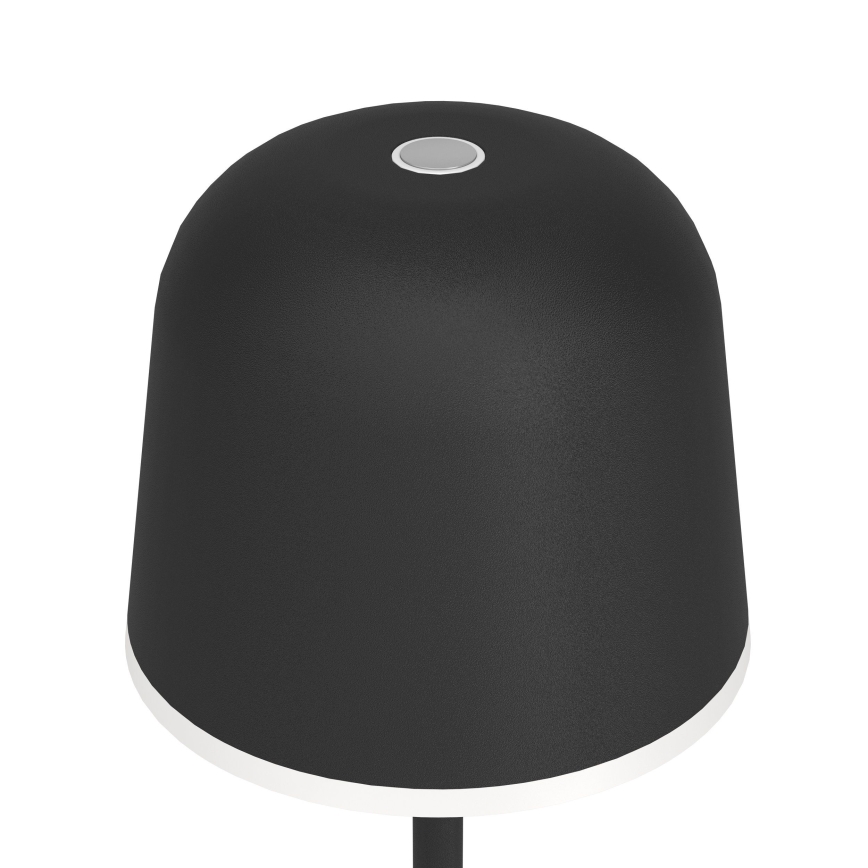 Eglo - LED Dimmable outdoor rechargeable lamp LED/2,2W/5V 1800 mAh black IP54
