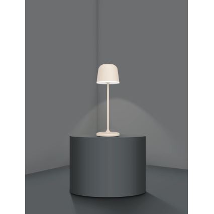 Eglo - LED Dimmable outdoor rechargeable lamp LED/2,2W/5V 1800mAh beige IP54