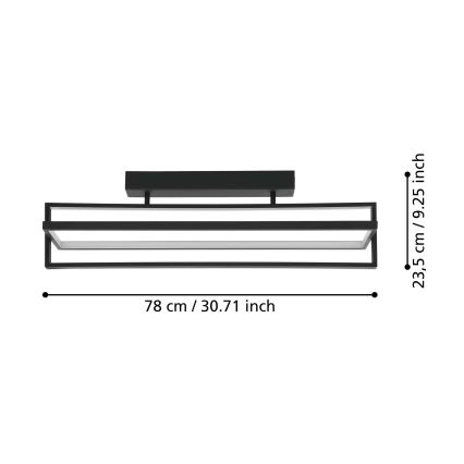 Eglo - LED Dimmable ceiling light LED/34W/230V + remote control