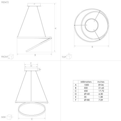 Eglo - LED Chandelier on a string LED/36W/230V