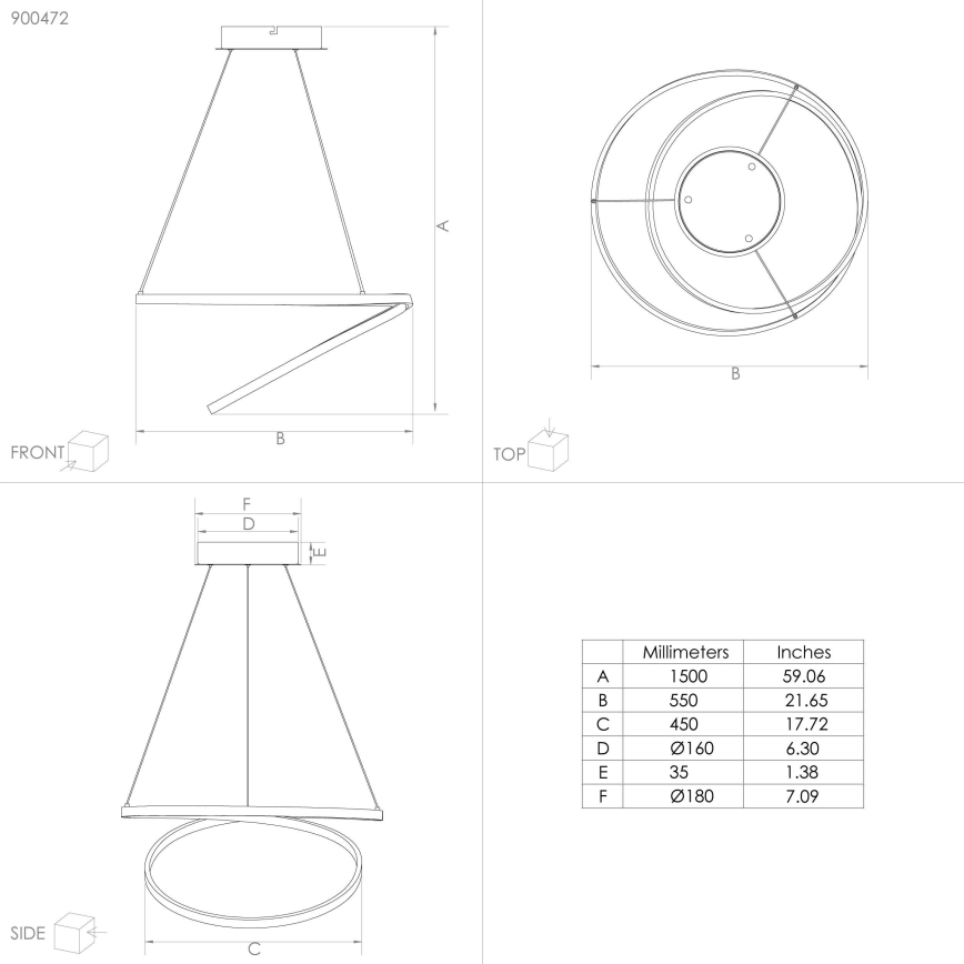 Eglo - LED Chandelier on a string LED/36W/230V