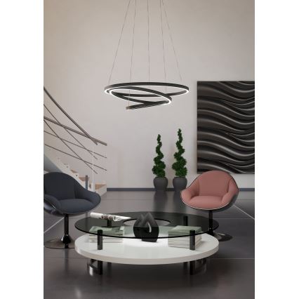 Eglo - LED Dimmable chandelier on a string LED/43,2W/230V black