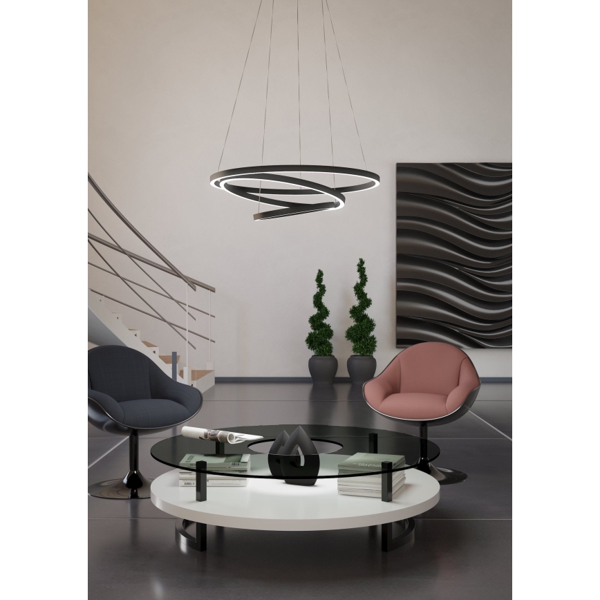 Eglo - LED Dimmable chandelier on a string LED/43,2W/230V black