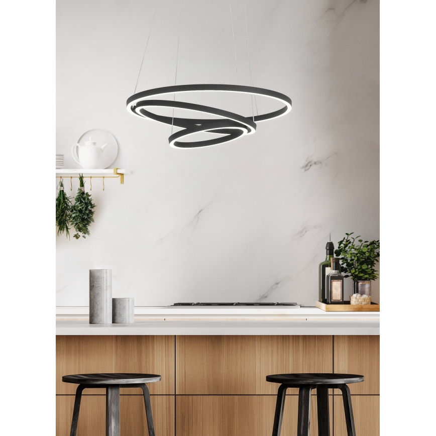 Eglo - LED Dimmable chandelier on a string LED/43,2W/230V black