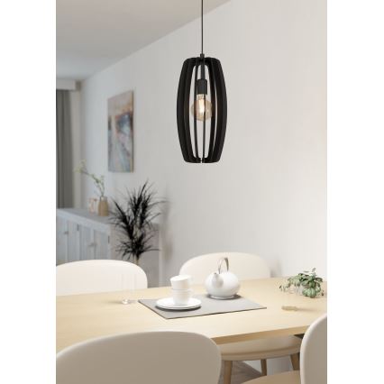 Eglo - Chandelier on a string 1xE27/40W/230V black