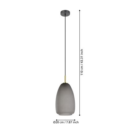 Eglo - Chandelier on a string 1xE27/40W/230V