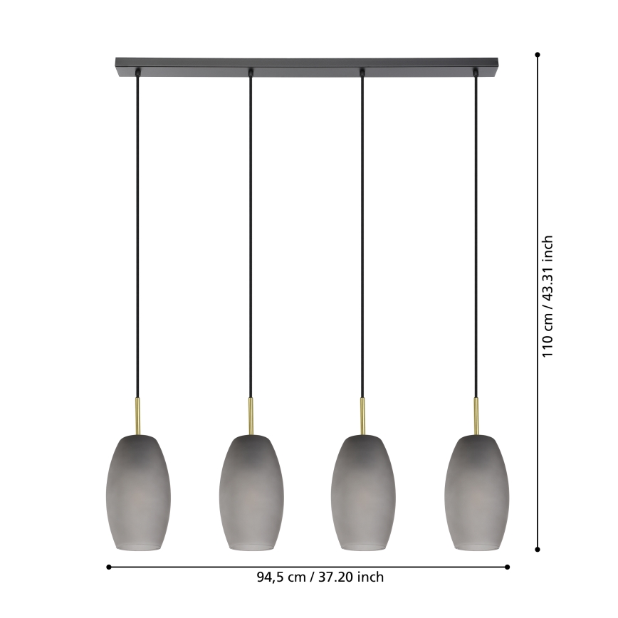 Eglo - Chandelier on a string 4xE27/40W/230V
