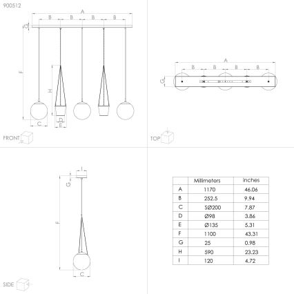 Eglo - Chandelier on a string 3xE27/40W/230V
