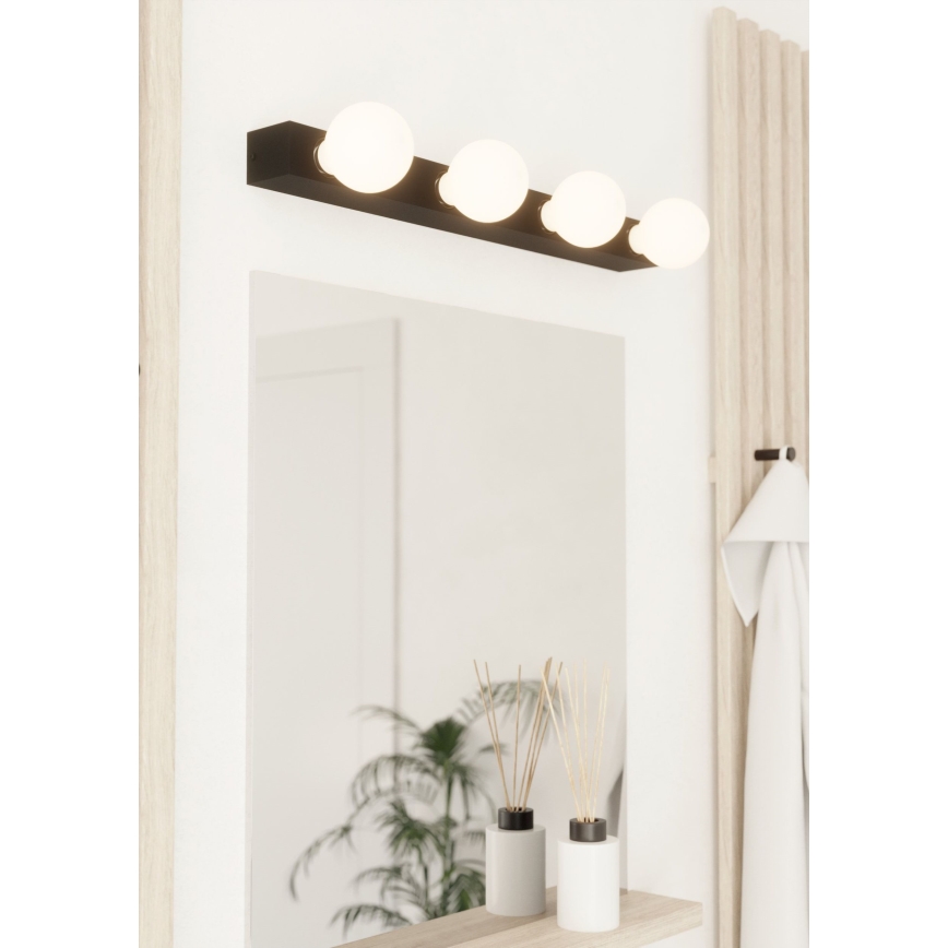 Eglo - Wall light 4xE27/40W/230V black