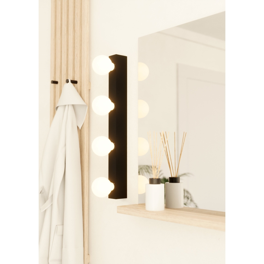 Eglo - Wall light 4xE27/40W/230V black