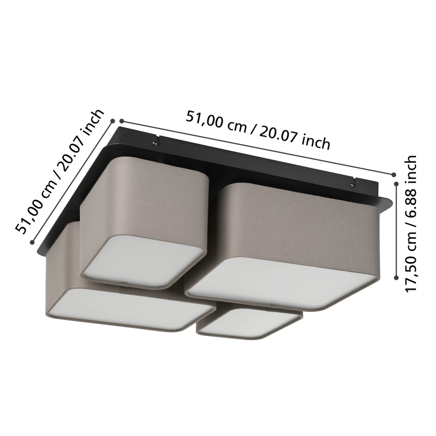 Eglo - Ceiling light 4xE27/28W/230V