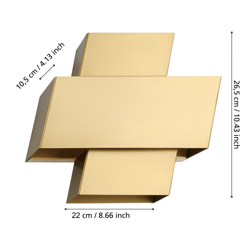 Eglo - Wall light 1xE27/40W/230V gold