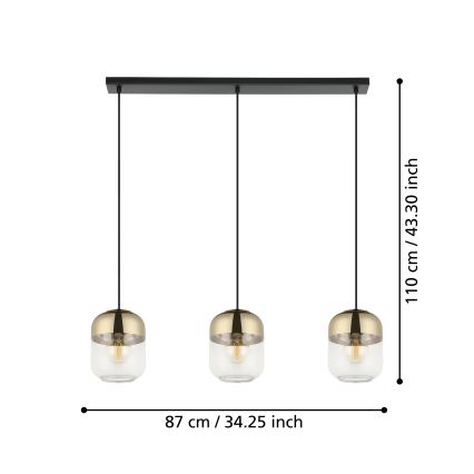 Eglo - Chandelier on a string 3xE27/40W/230V