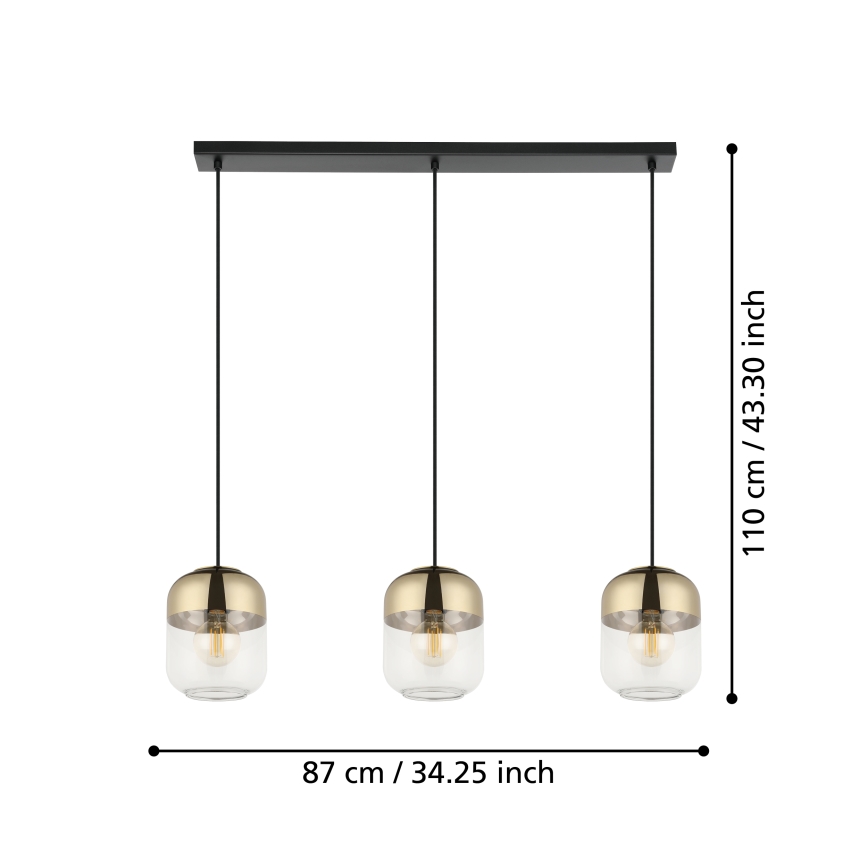 Eglo - Chandelier on a string 3xE27/40W/230V