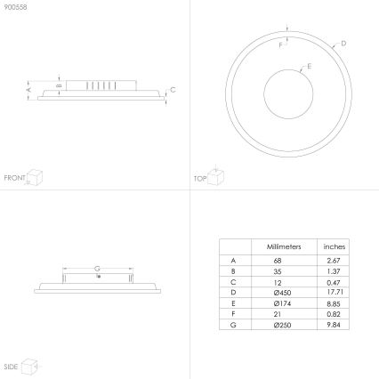 Eglo - LED Ceiling light LED/27W/230V
