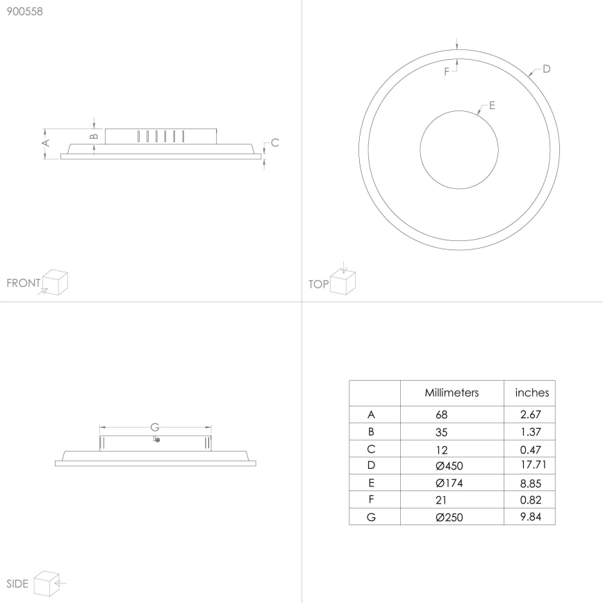 Eglo - LED Ceiling light LED/27W/230V