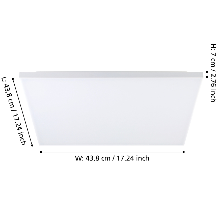 Eglo - LED RGBW Dimmable ceiling light LED/20,5W/230V 3000-6500K + remote control