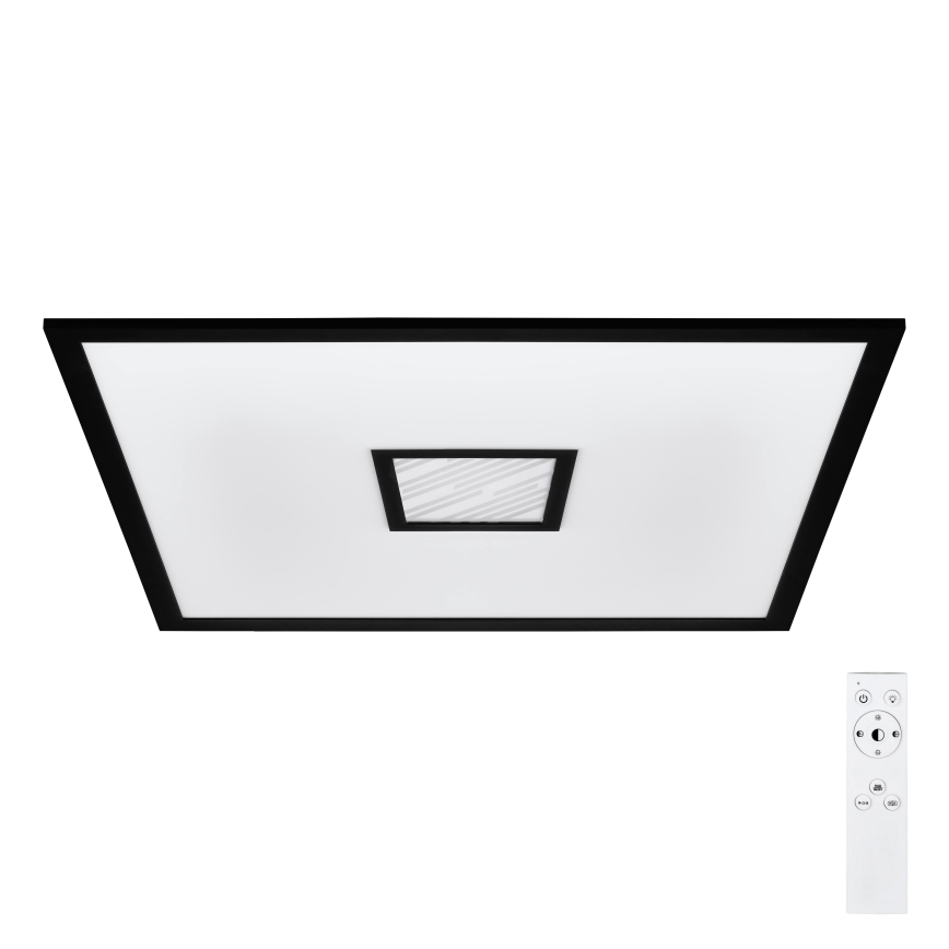 Eglo - Dimmable RGBW LED Ceiling Light with Remote Control, 36W/230V, 3000–6000K, 59.5 × 59.5 cm