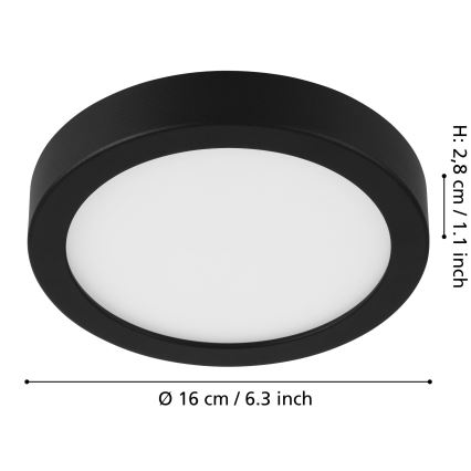 Eglo - LED Dimmable ceiling light LED/11W/230V black