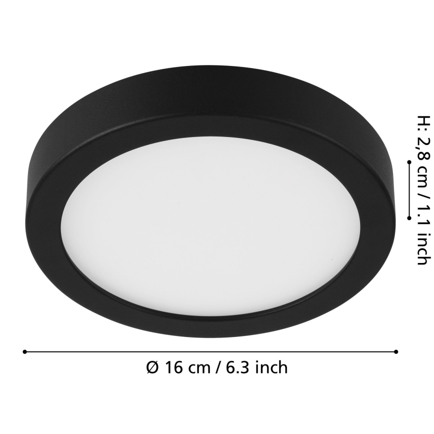 Eglo - LED Dimmable ceiling light LED/11W/230V black