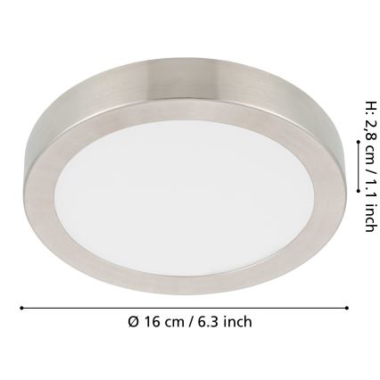 Eglo - LED Dimmable ceiling light LED/11W/230V matte chrome