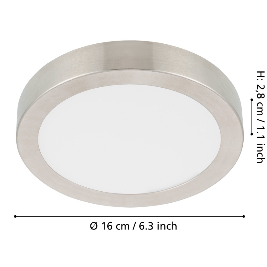 Eglo - LED Dimmable ceiling light LED/11W/230V matte chrome