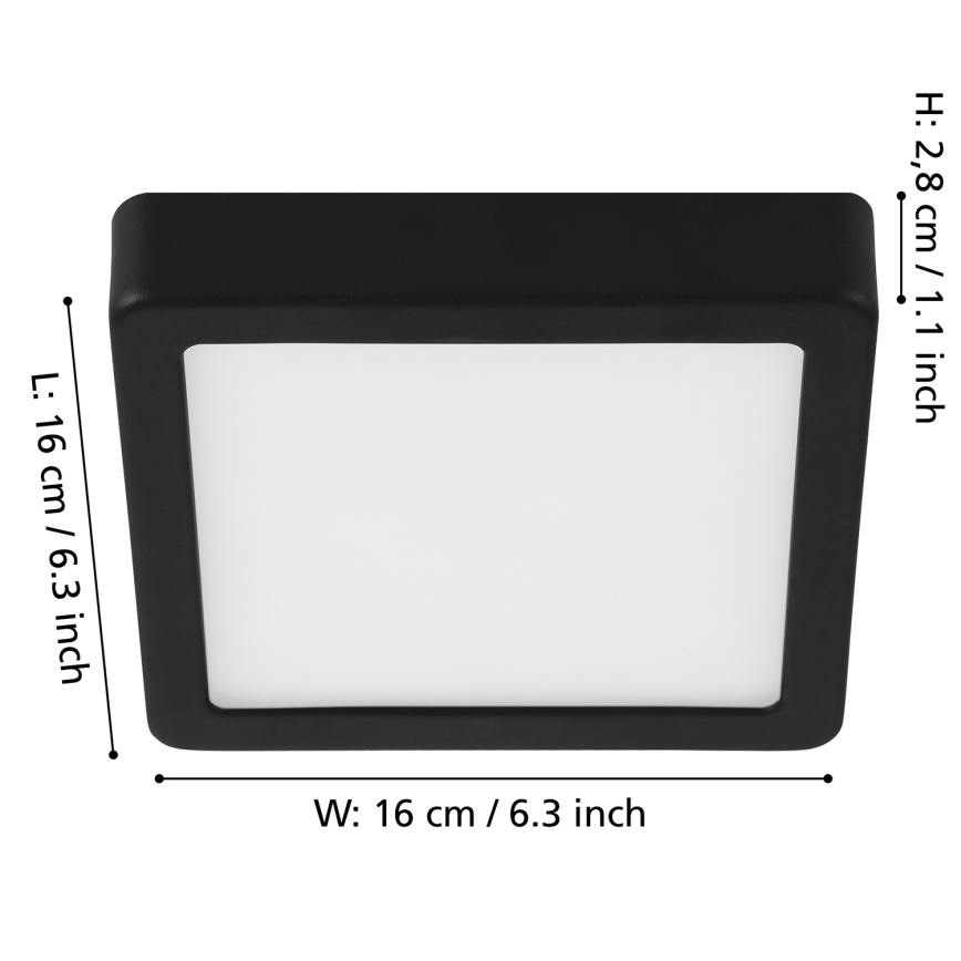 Eglo - LED Dimmable ceiling light LED/11W/230V black