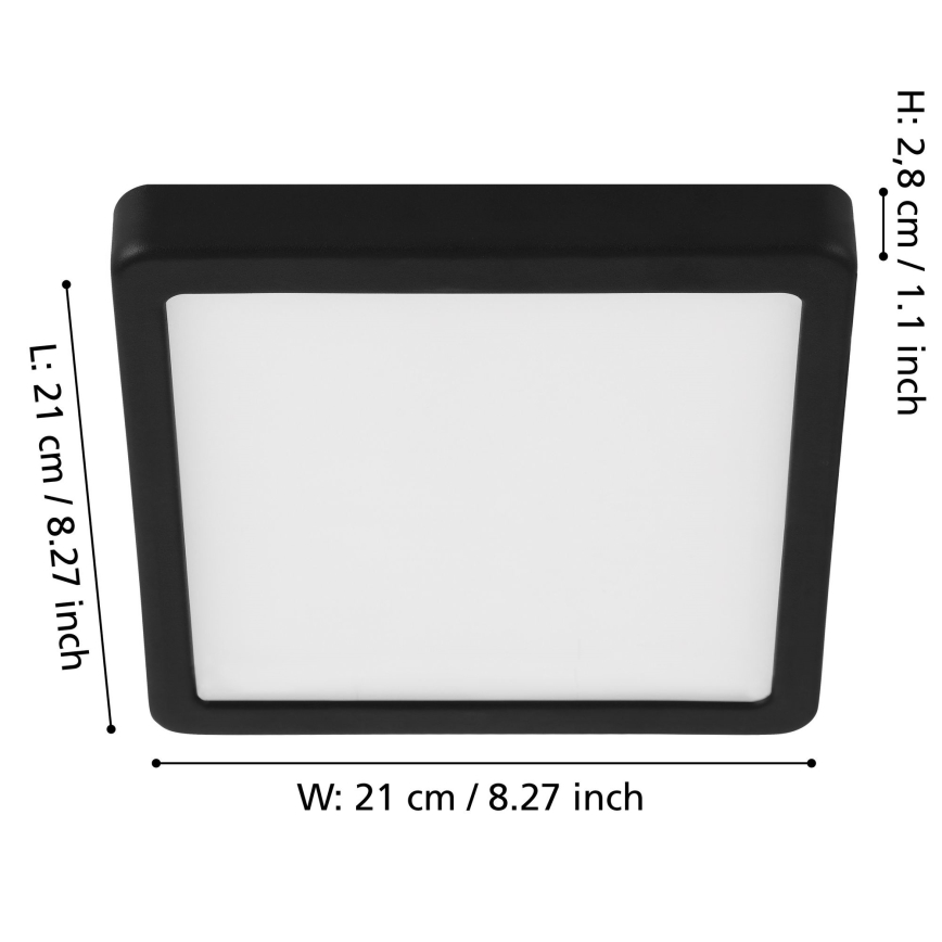 Eglo - LED Dimmable ceiling light LED/17W/230V black