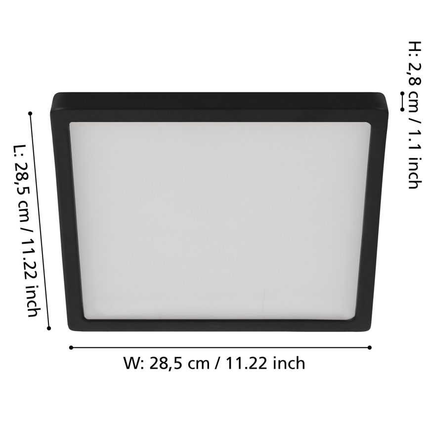 Eglo - LED Dimmable ceiling light LED/20,5W/230V black