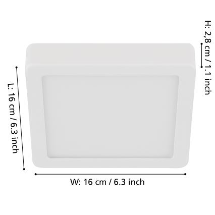 Eglo - LED Dimmable ceiling light LED/11W/230V white