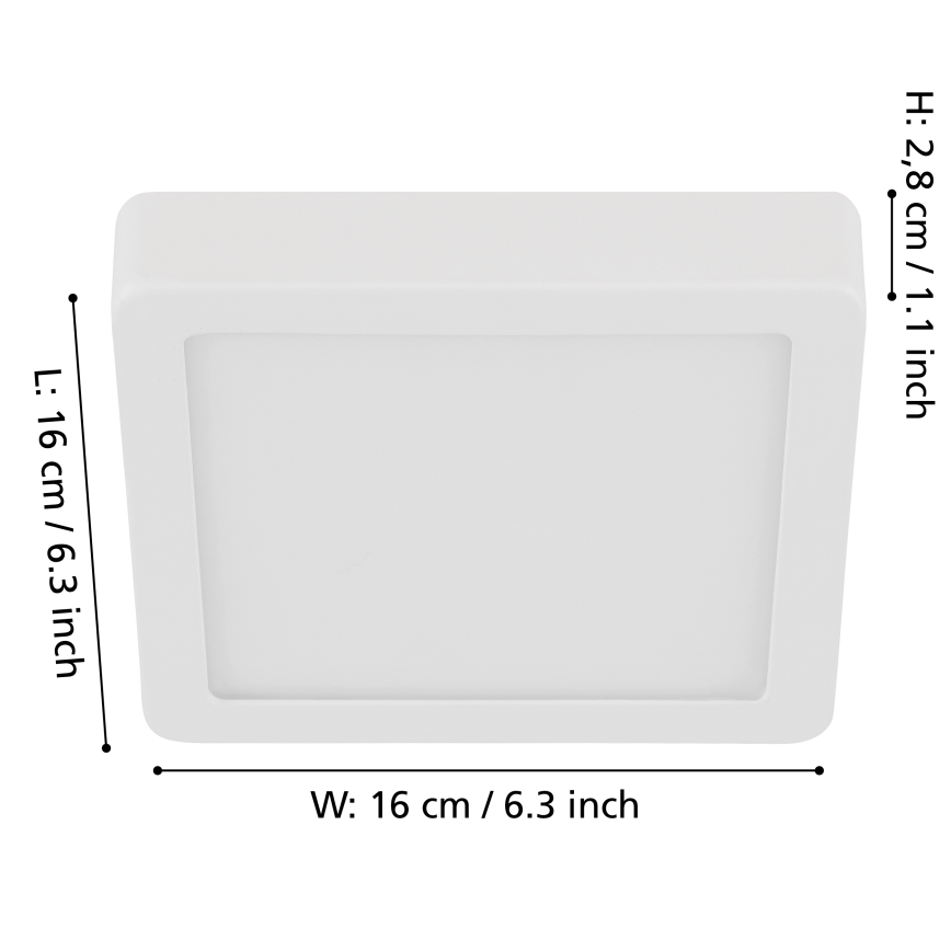 Eglo - LED Dimmable ceiling light LED/11W/230V white