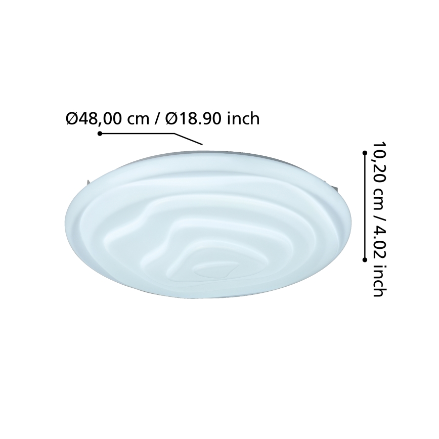 Eglo - LED Dimmable ceiling light LED/20,8W/230V 3000-6500K + remote control
