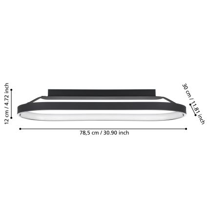 Eglo - LED Dimmable ceiling light LED/27W/230V