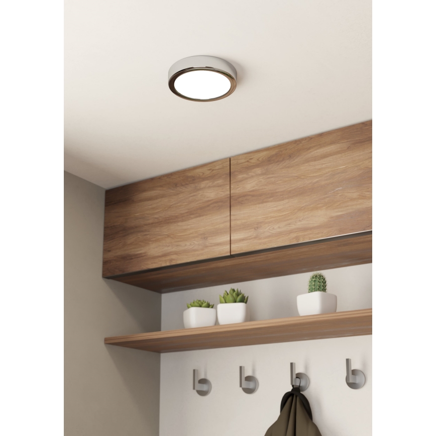 Eglo - LED Bathroom ceiling light LED/11W/230V IP44 shiny chrome