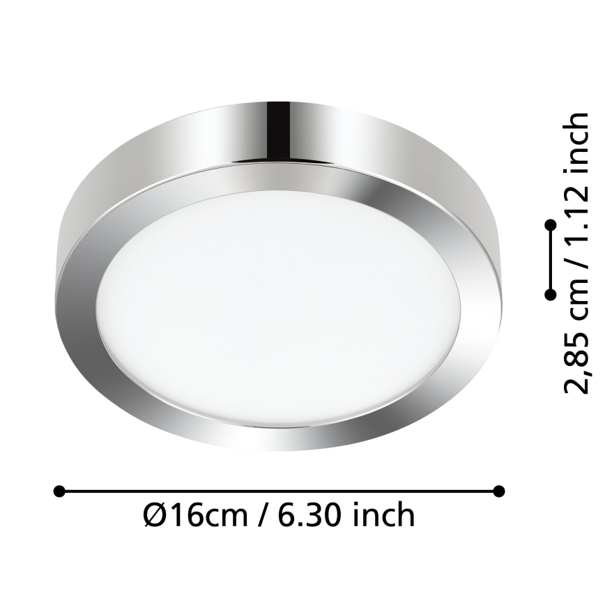 Eglo - LED Bathroom ceiling light LED/11W/230V IP44 shiny chrome