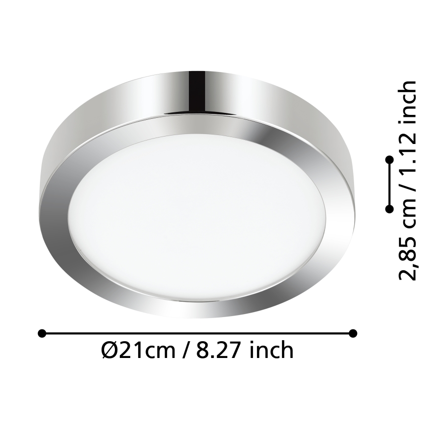Eglo - LED Bathroom ceiling light LED/17W/230V IP44 shiny chrome