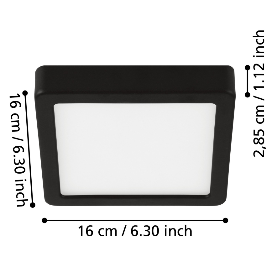 Eglo - LED Bathroom ceiling light LED/11W/230V IP44 black