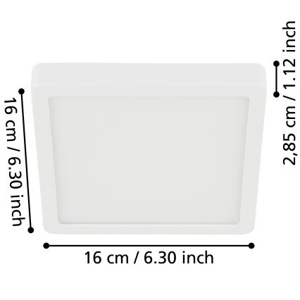 Eglo - LED Bathroom ceiling light LED/11W/230V IP44 white