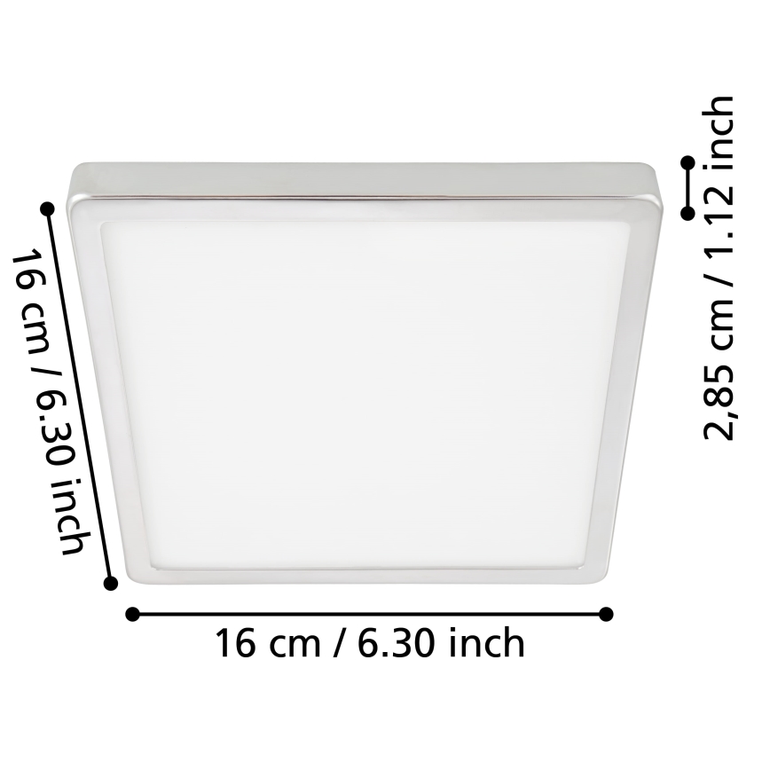 Eglo - LED Bathroom ceiling light LED/11W/230V IP44 shiny chrome