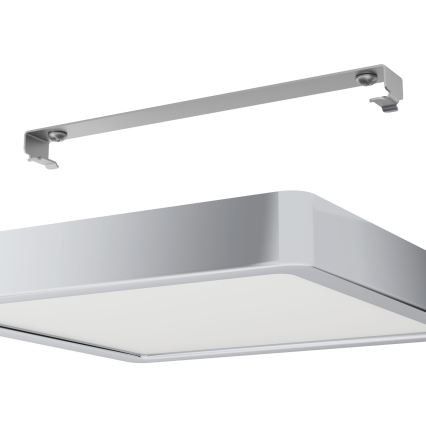 Eglo - LED Bathroom Ceiling Light, 17W/230V, IP44, Polished Chrome, 21 x 21 cm