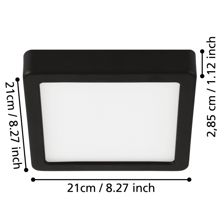Eglo - LED Bathroom ceiling light LED/17W/230V IP44 shiny chrome