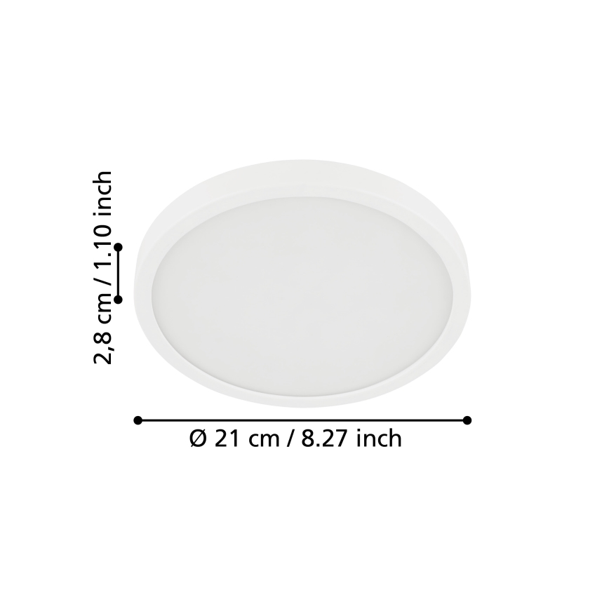 Eglo - LED Bathroom ceiling light LED/17W/230V white IP44