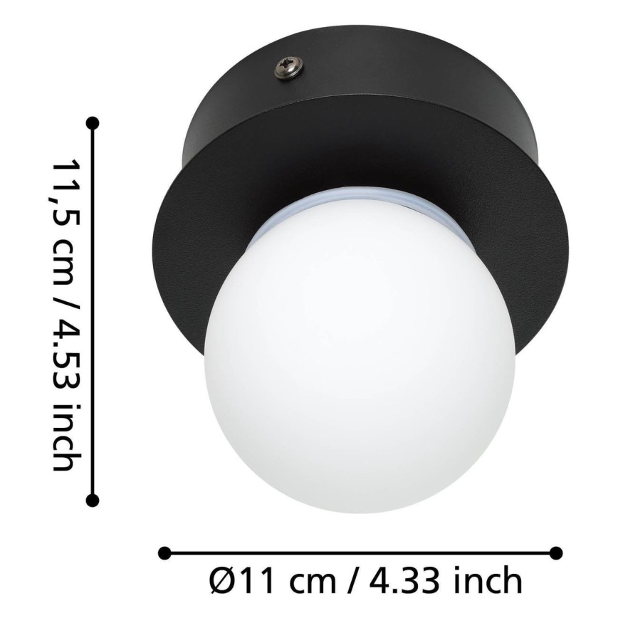 Eglo - LED Bathroom ceiling light LED/3,3W/230V IP44 black